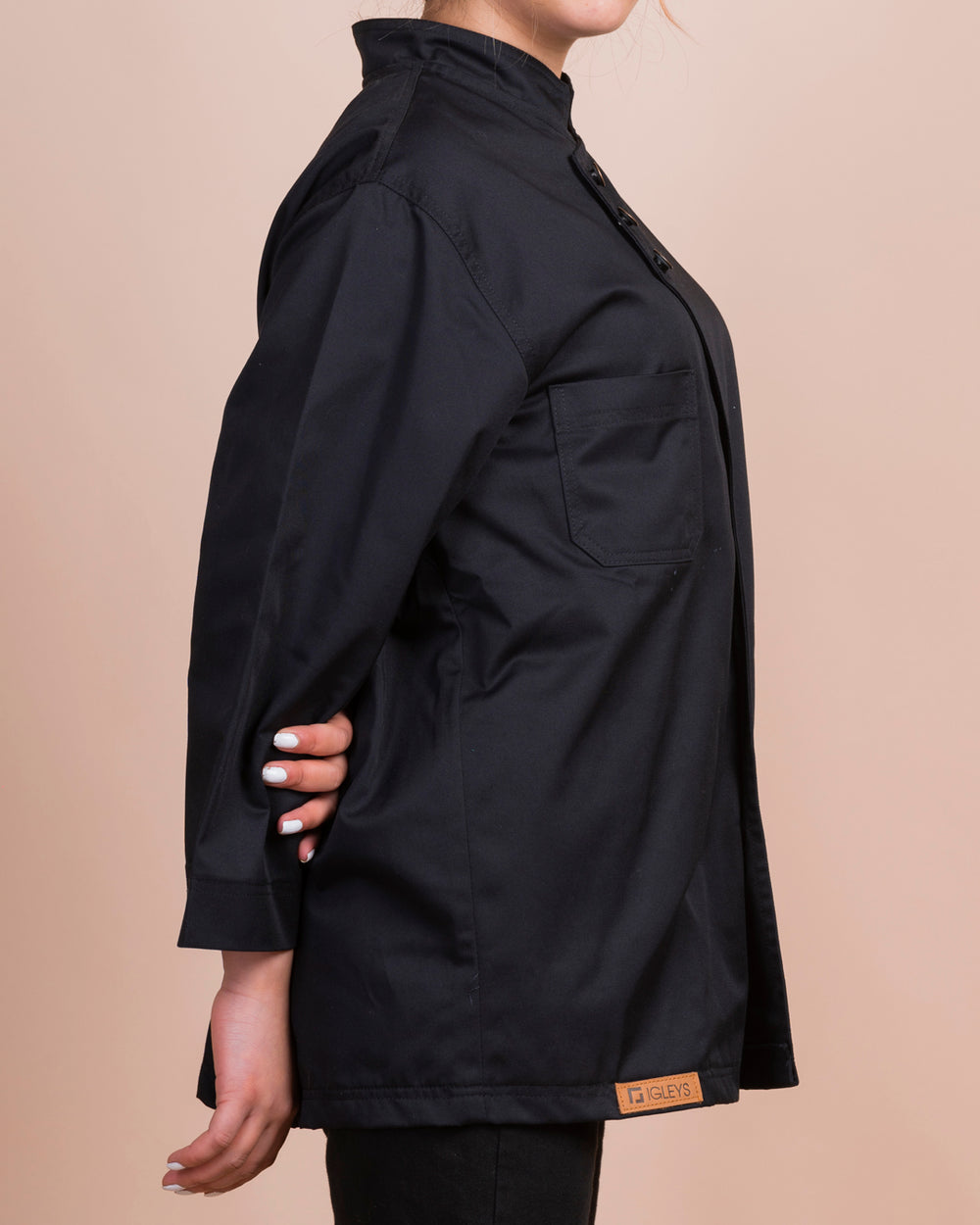 Chaqueta de cocina - mujer - negra -  cierre - Chic