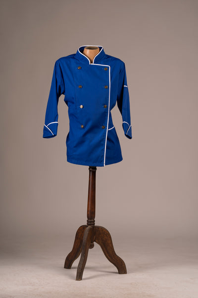 Chaqueta de cocina - azul - botones metálicos - unisex