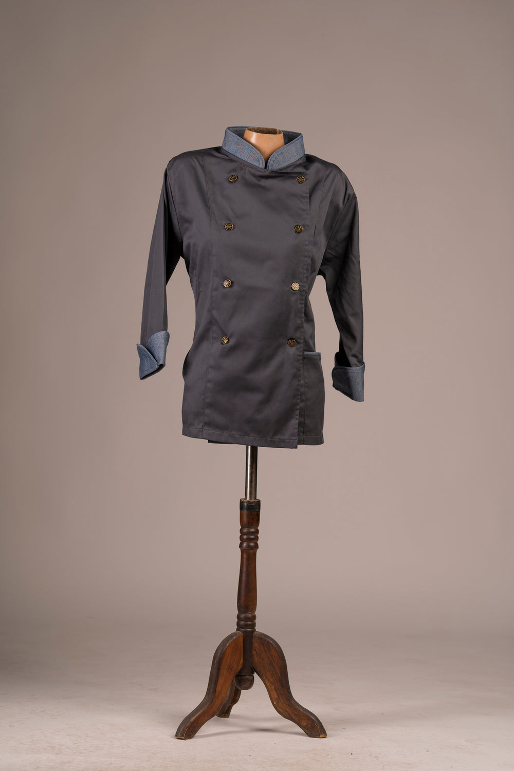 Chaqueta de cocina - gris con mezclilla - unisex