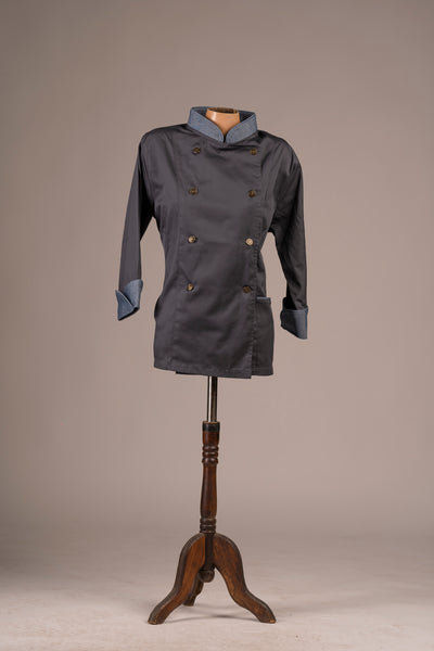 Chaqueta de cocina - gris con mezclilla - unisex