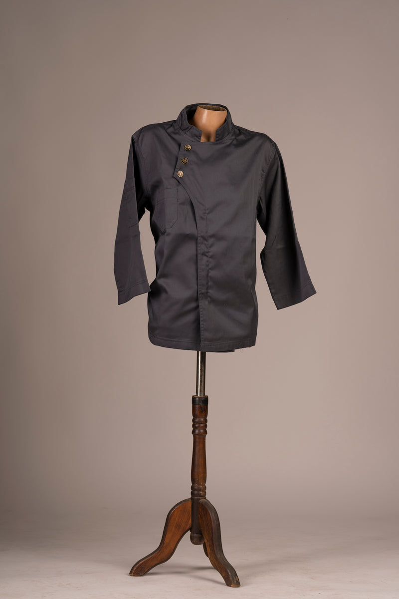 Chaqueta de cocina - gris - unisex - con cierre