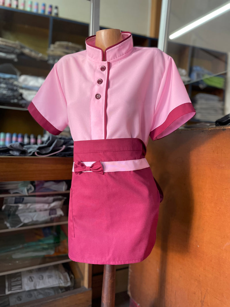 Conjunto de pastelería - respostería - cafetería - unisex - rosado