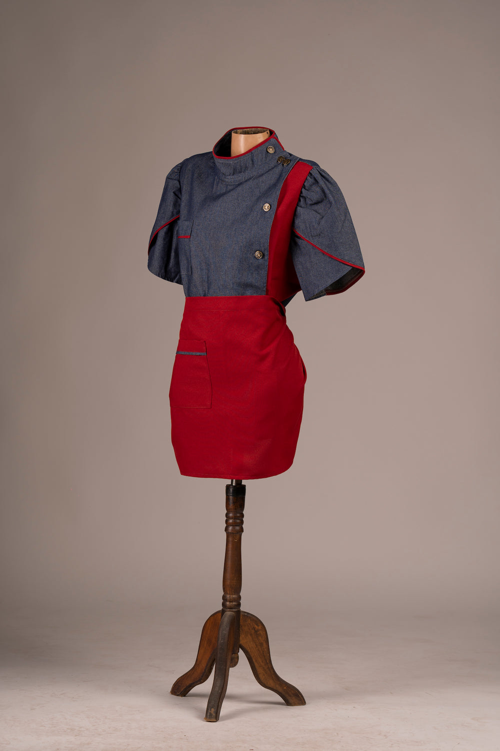 Conjunto de pastelería - respostería - cafetería - unisex - mezclilla