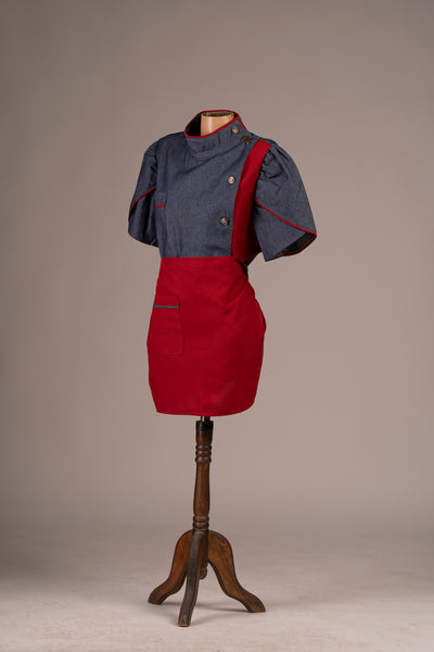Conjunto de pastelería - respostería - cafetería - unisex - mezclilla