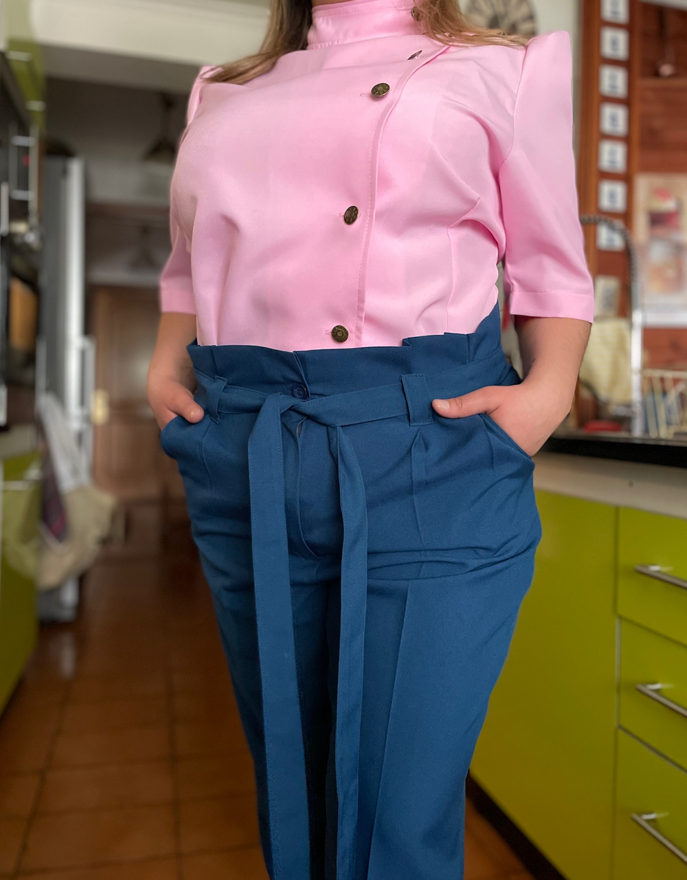 Conjunto de pastelería - respostería - cafetería - unisex - pantalón y chaqueta