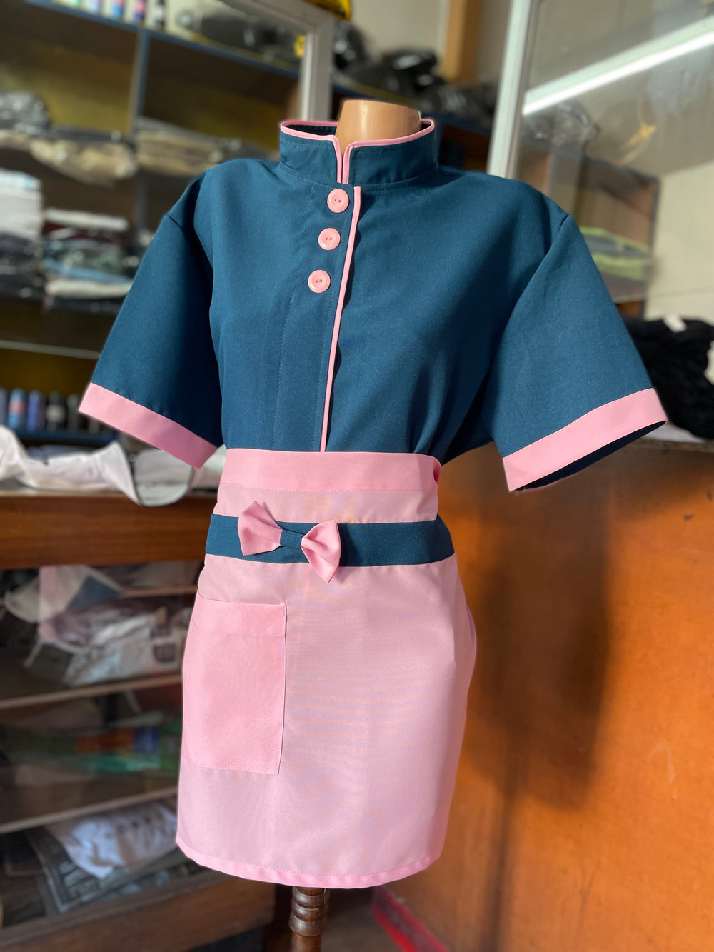 Conjunto de pastelería - respostería - cafetería - unisex - petróleo