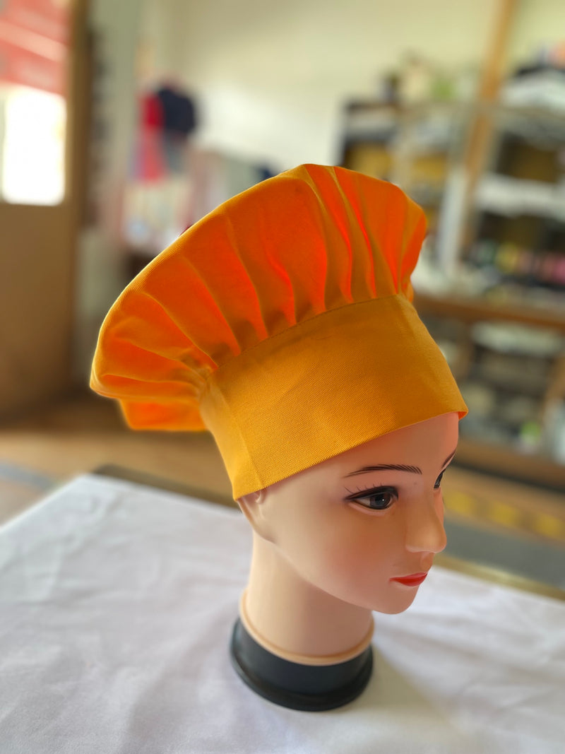 Gorro de cocina - diseño champiñon - unisex - amarillo oro