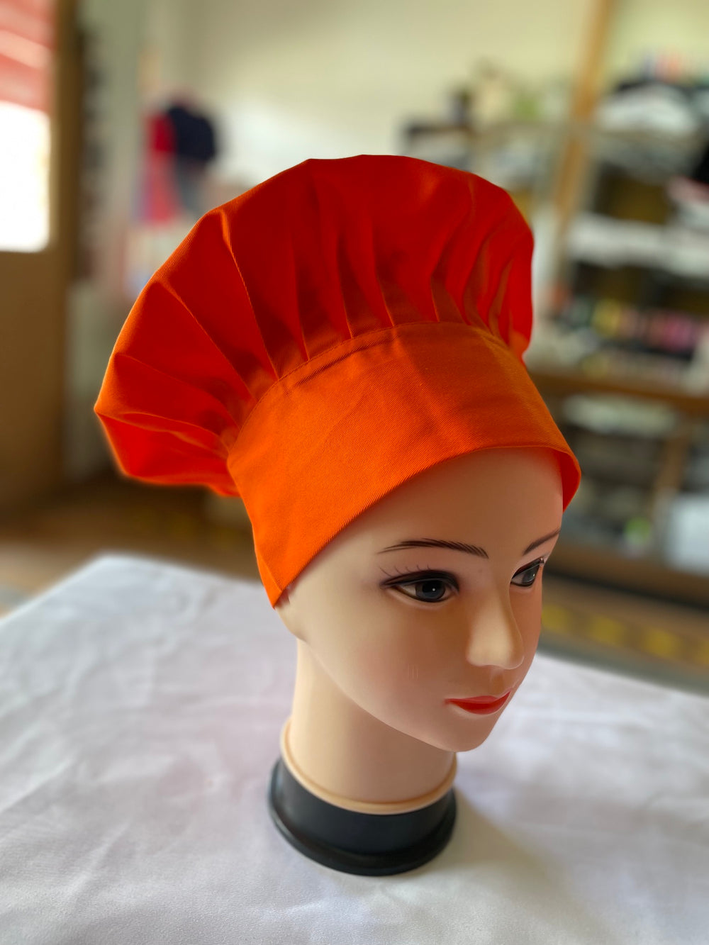 Gorro de cocina - diseño champiñon - unisex - naranjo