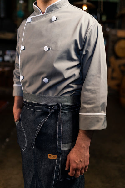 Mandil de cocina - unisex - mezclilla - largo