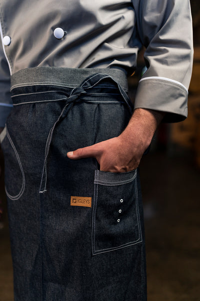 Mandil de cocina - unisex - mezclilla - largo