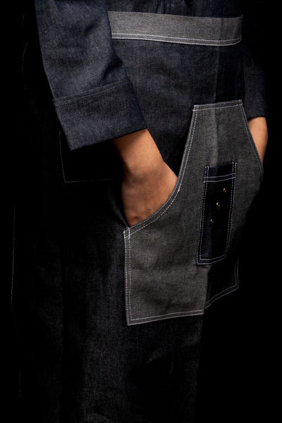 Mandil de cocina - unisex - mezclilla - largo
