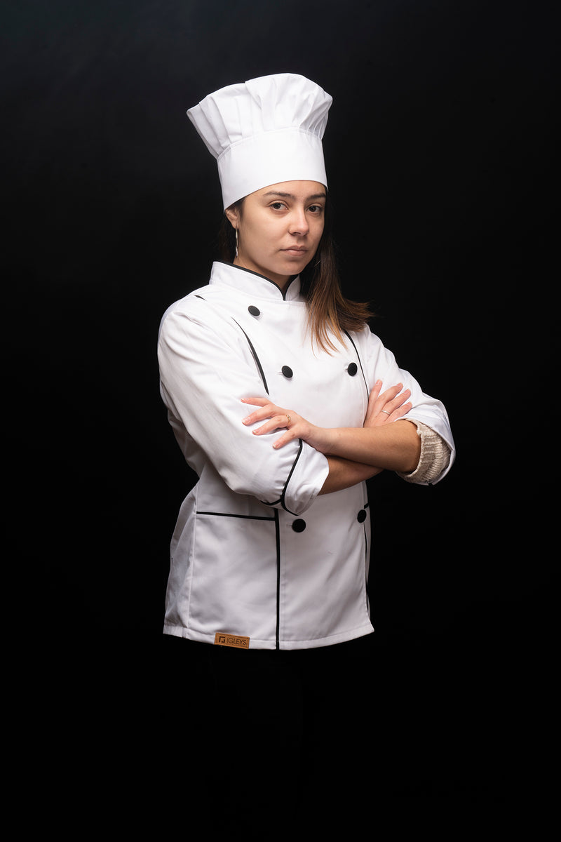 Chaqueta de cocina - blanca - mujer