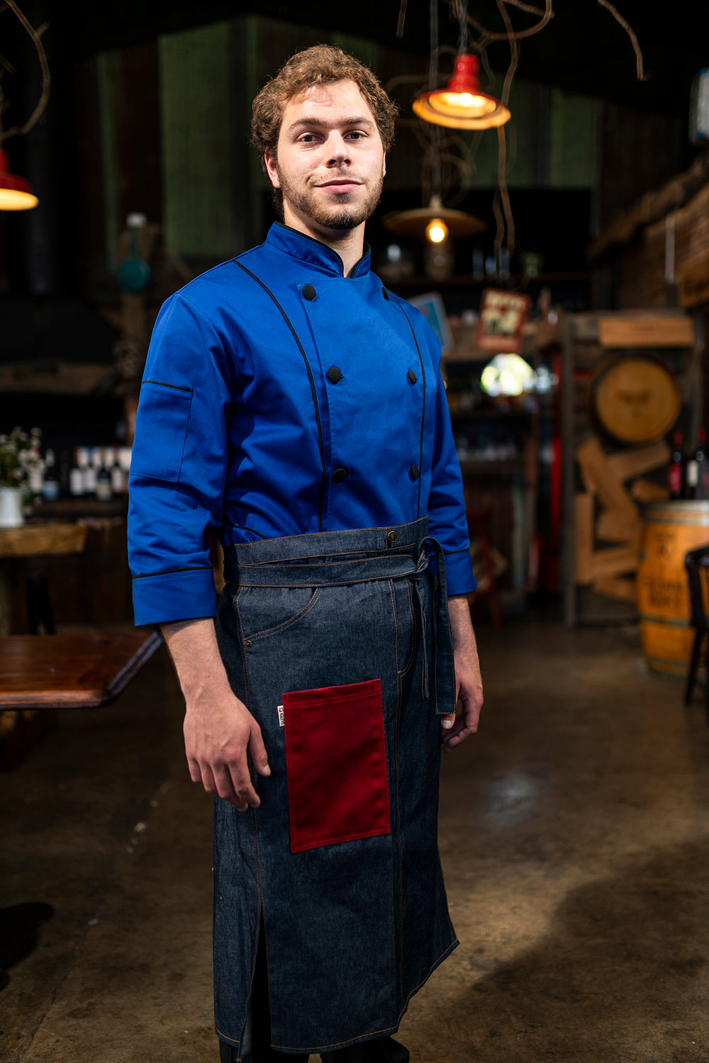 Mandil de cocina - unisex - rojo - medio