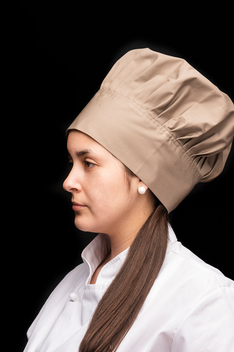Gorro de cocina - diseño champiñon - unisex - beige