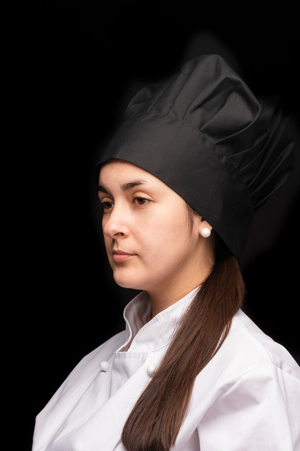 Gorro de cocina - diseño champiñon - unisex - negro