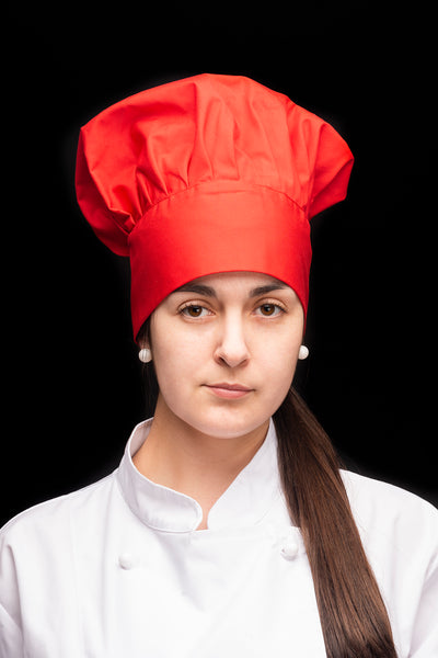 Gorro de cocina - diseño champiñon - unisex - rojo