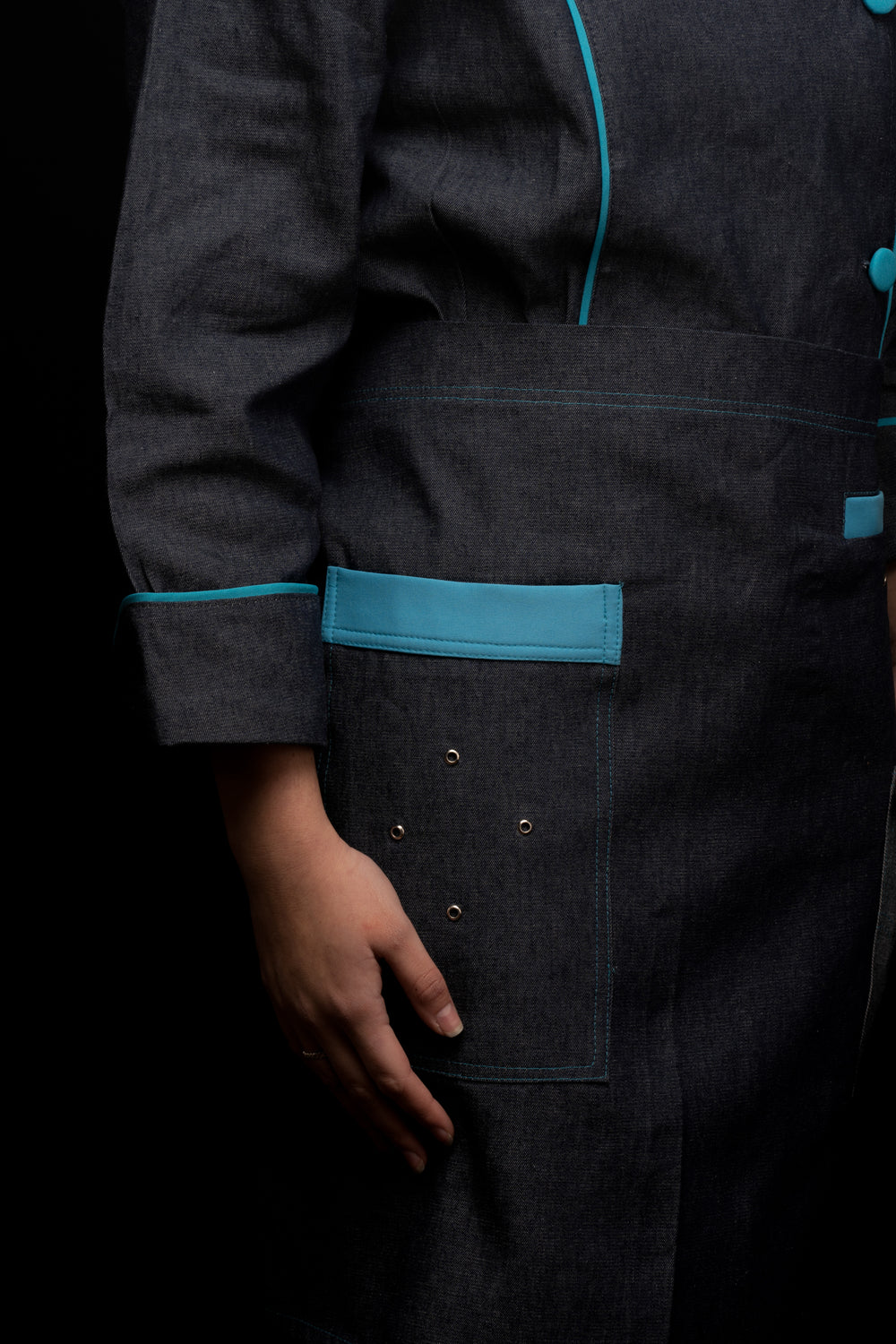 Mandil de cocina - unisex - - detalles calipso