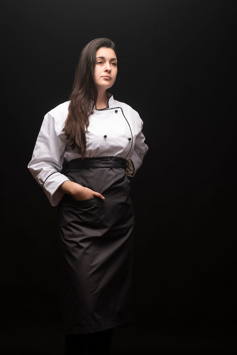 Mandil de cocina - unisex - gris