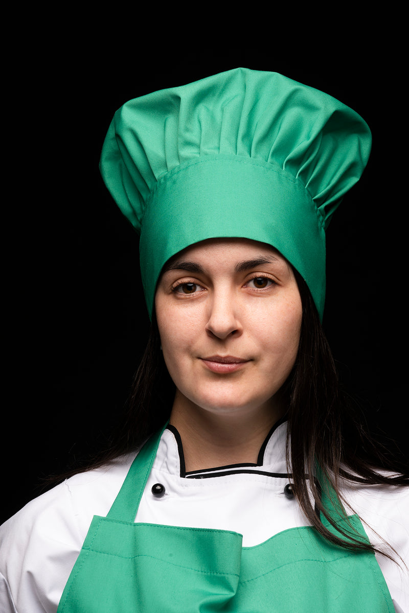 Gorro de cocina - diseño champiñon - unisex - verde