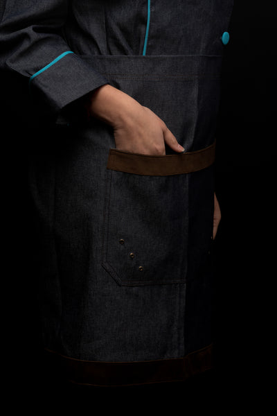 Mandil de cocina - unisex - detalles café