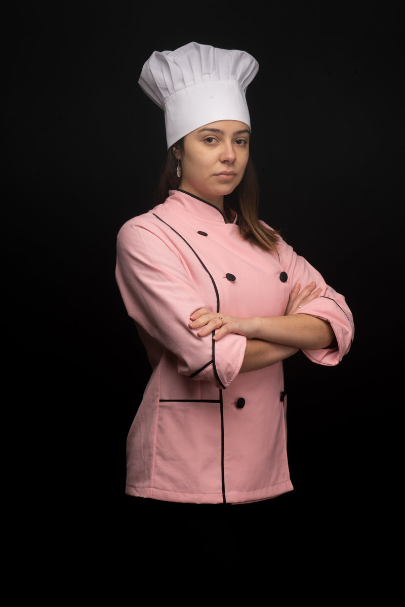 Chaqueta de cocina - pastelería - mujer - rosada