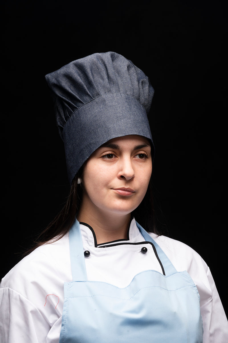 Gorro de cocina - diseño champiñon - unisex - mezclilla
