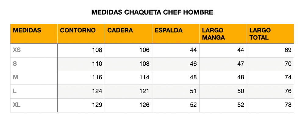 Chaqueta de cocina - negra - hombre - con botones